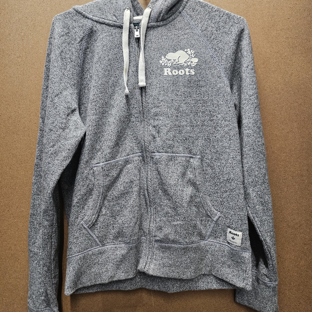 Roots Gray Full-Zip Hoodie